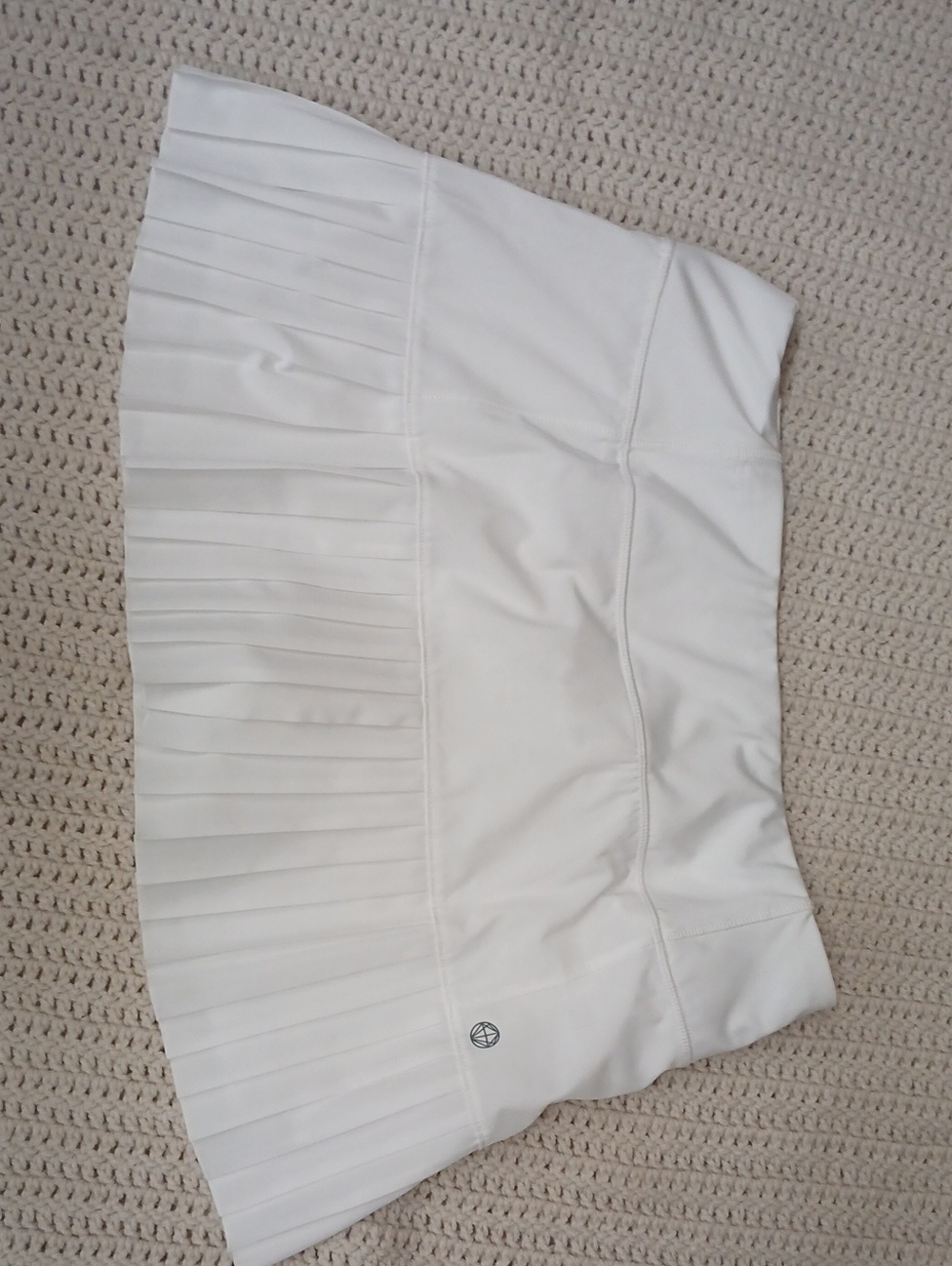Mondetta White Pleated Skater Skirt